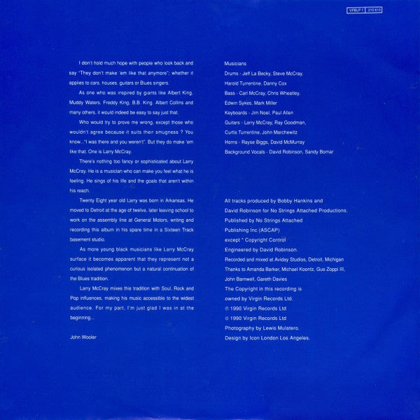 Larry McCray : Ambition (LP, Album)