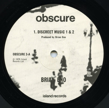 Brian Eno : Discreet Music (LP, Album, Gre)