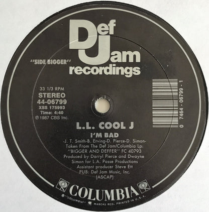 L.L. Cool J* : I'm Bad / Get Down (12", Single)