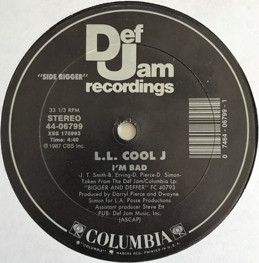 L.L. Cool J* : I'm Bad / Get Down (12", Single)