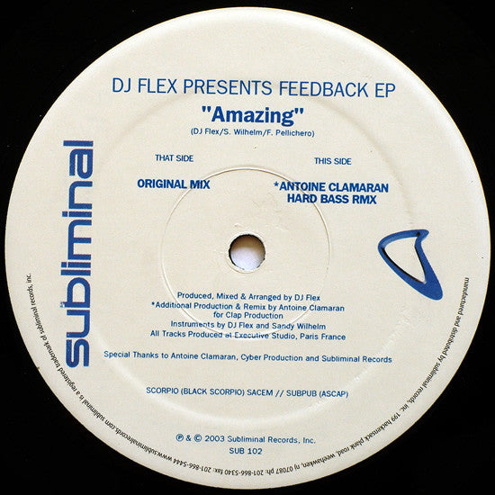 DJ Flex : Feedback EP (12", EP)