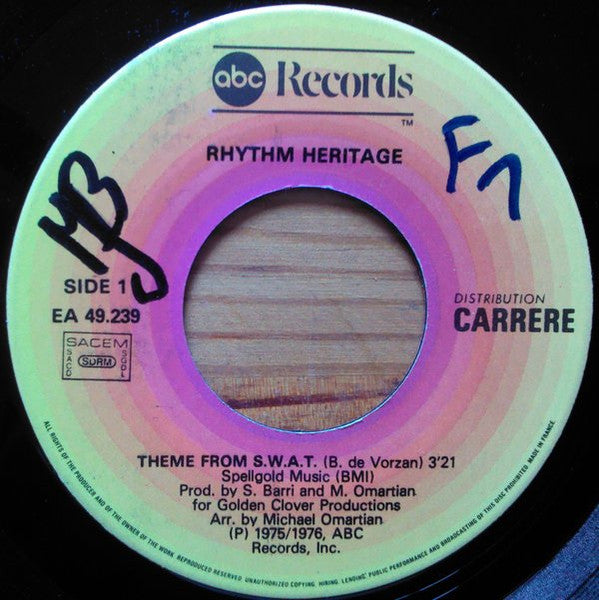 Rhythm Heritage : Thème Du Feuilleton T.V. S.W.A.T. (7", Single)