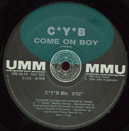 C*Y*B : Come On Boy (12")