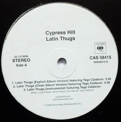 Cypress Hill : Latin Thugs (12")