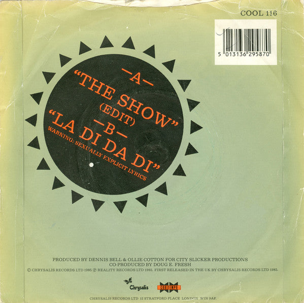 Doug E. Fresh And The Get Fresh Crew : The Show & La Di Da Di (7", Single, Gol)