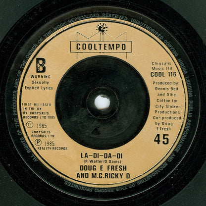 Doug E. Fresh And The Get Fresh Crew : The Show & La Di Da Di (7", Single, Gol)
