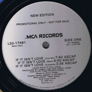New Edition : If It Isn't Love (12", Single, Promo)
