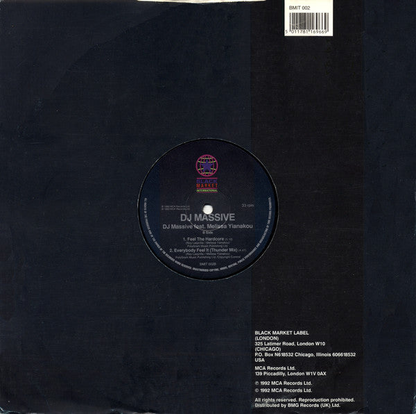 DJ Massive Featuring Melissa Yiannakou : Everybody Feel It (12")