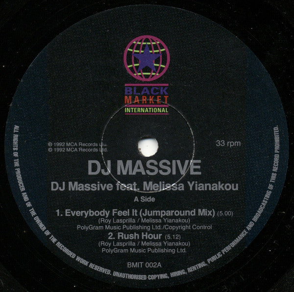DJ Massive Featuring Melissa Yiannakou : Everybody Feel It (12")