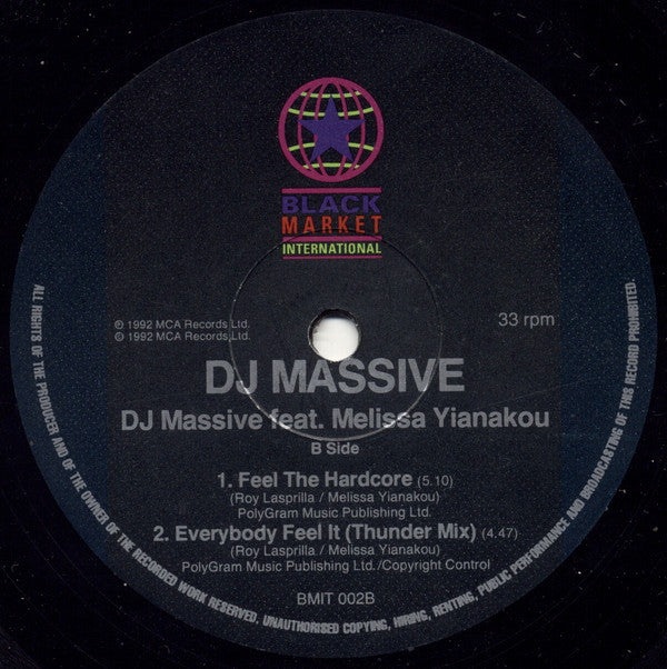 DJ Massive Featuring Melissa Yiannakou : Everybody Feel It (12")