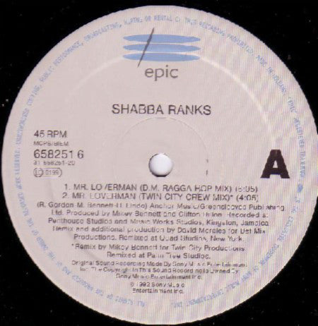 Shabba Ranks : Mr. Loverman (12")