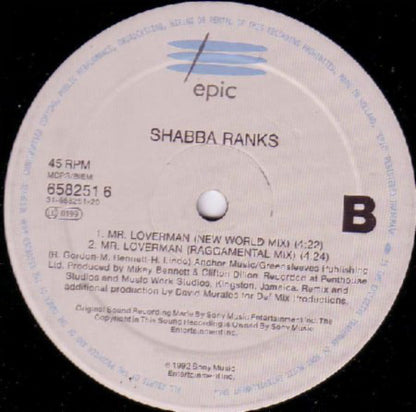 Shabba Ranks : Mr. Loverman (12")