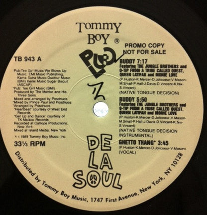 De La Soul : Buddy & Ghetto Thang (12", Promo)