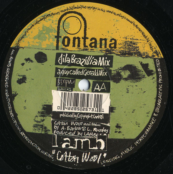 Lamb : Cotton Wool (12", Single)