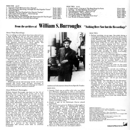 William S. Burroughs : Nothing Here Now But The Recordings (LP, Album)