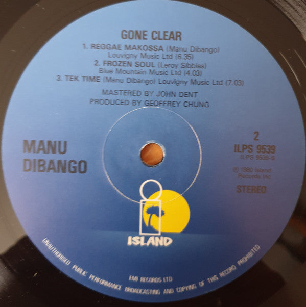 Manu Dibango : Gone Clear (LP, Album)