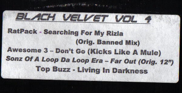 Various : Black Velvet Vol 4 (12", Unofficial, W/Lbl)