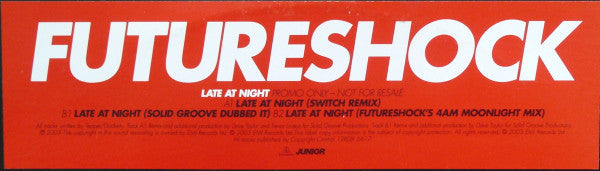 Futureshock : Late At Night (12", Promo)