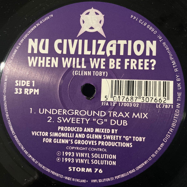Nu Civilization : When Will We Be Free? / Destiny (12")