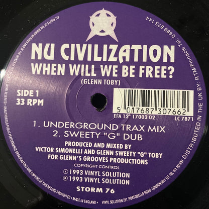 Nu Civilization : When Will We Be Free? / Destiny (12")