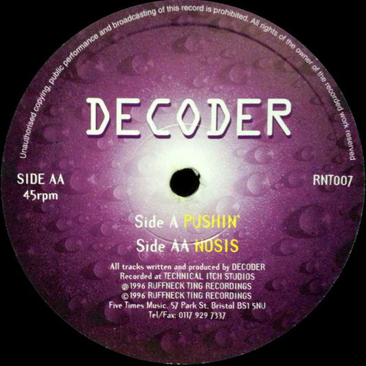 Decoder : Pushin' / Nosis (12")