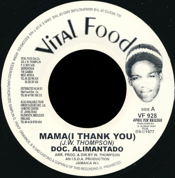 Doc. Alimantado* : Mama (I Thank You) (7", RE)