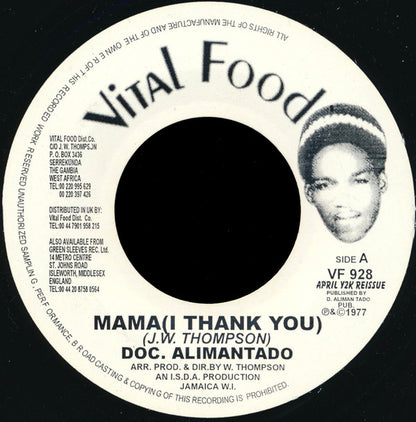 Doc. Alimantado* : Mama (I Thank You) (7", RE)