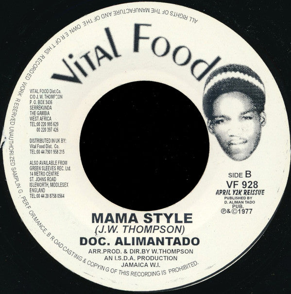 Doc. Alimantado* : Mama (I Thank You) (7", RE)
