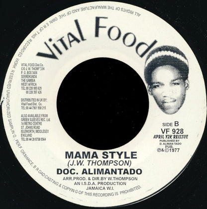 Doc. Alimantado* : Mama (I Thank You) (7", RE)