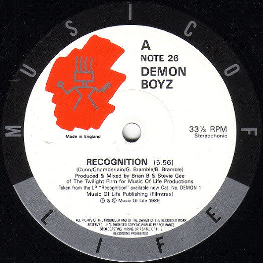 The Demon Boyz* : Recognition (12")