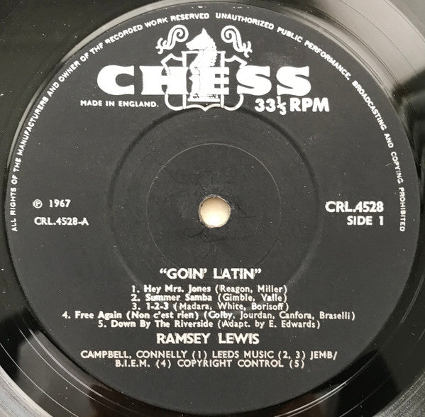 Ramsey Lewis : Goin' Latin (LP, Album, Mono)