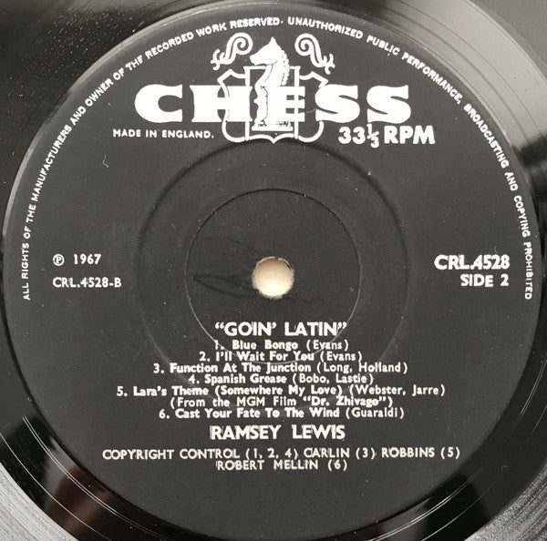 Ramsey Lewis : Goin' Latin (LP, Album, Mono)
