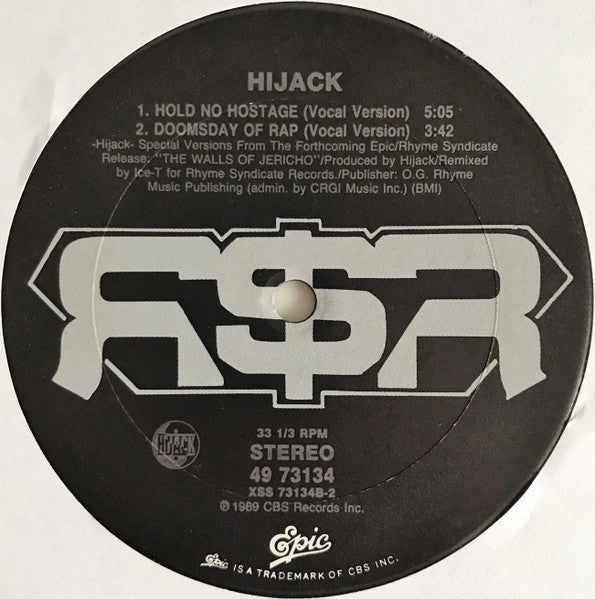 Hijack (2) : The Badman Is Robbin' / Hold No Hostage / Doomsday Of Rap (12")