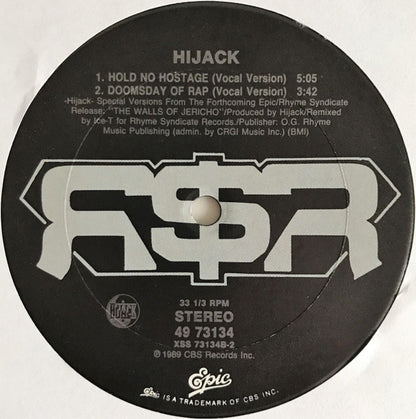 Hijack (2) : The Badman Is Robbin' / Hold No Hostage / Doomsday Of Rap (12")