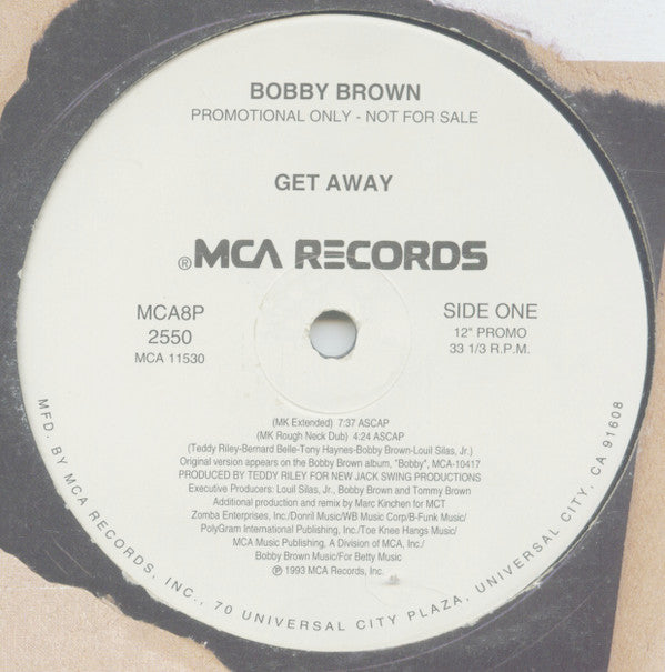 Bobby Brown : Get Away (12", Single, Promo)