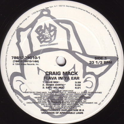Craig Mack : Flava In Ya Ear (12", RE)