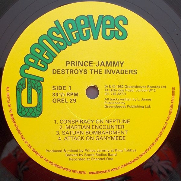 Prince Jammy : Prince Jammy Destroys The Invaders... (LP, Album, RE)