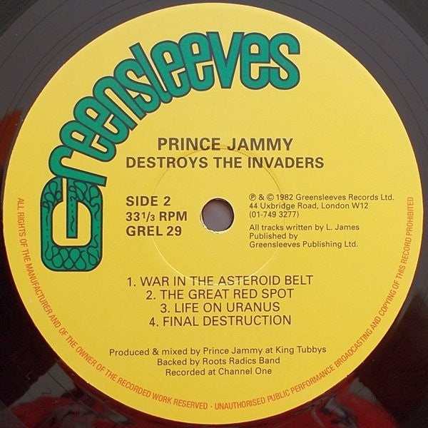 Prince Jammy : Prince Jammy Destroys The Invaders... (LP, Album, RE)