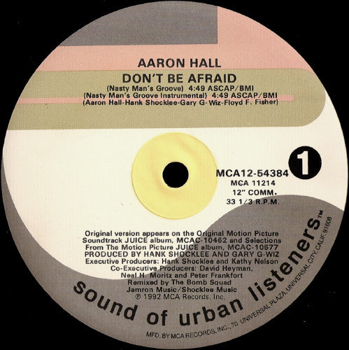 Aaron Hall : Don't Be Afraid (12", Single)