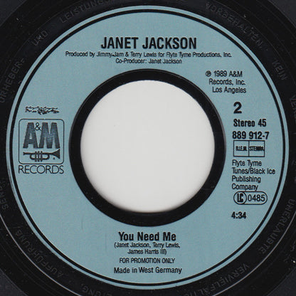 Janet Jackson : Miss You Much (7", Single, Promo)