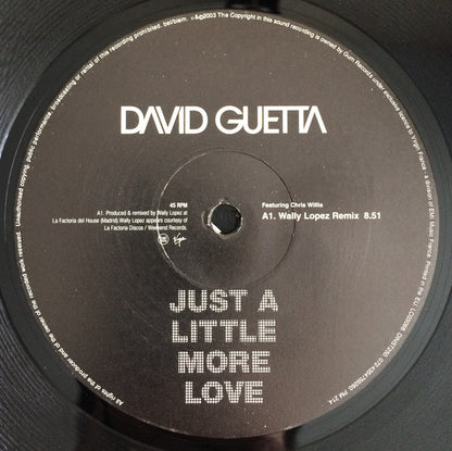 David Guetta Featuring Chris Willis : Just A Little More Love (12")