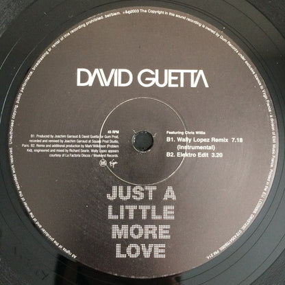 David Guetta Featuring Chris Willis : Just A Little More Love (12")