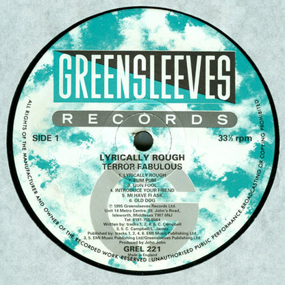 Terror Fabulous : Lyrically Rough (LP, Album)