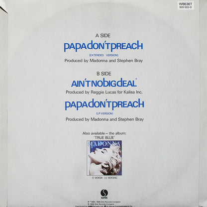 Madonna : Papa Don't Preach (12", Single, Dam)