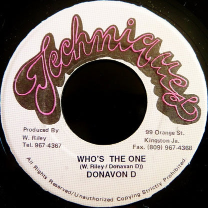 Donavon D* : Who's The One (7")