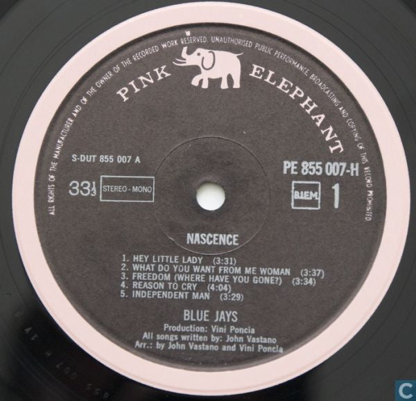 The Blue Jays (2) : Nascence (LP, Album, Gat)