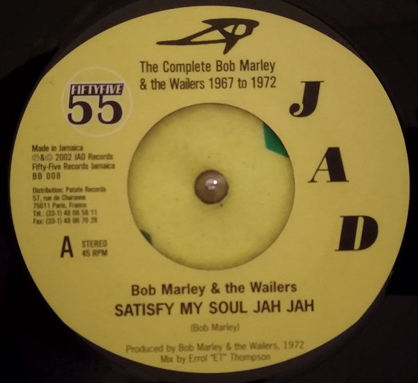 Bob Marley & The Wailers : Satisfy My Soul Jah Jah (7", Single, RP)