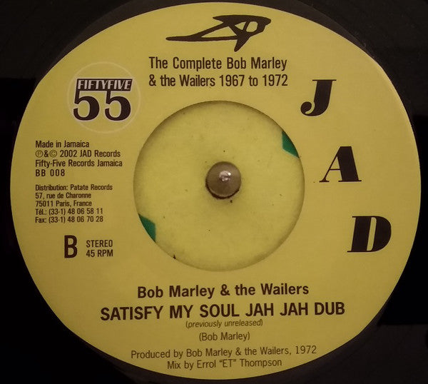 Bob Marley & The Wailers : Satisfy My Soul Jah Jah (7", Single, RP)
