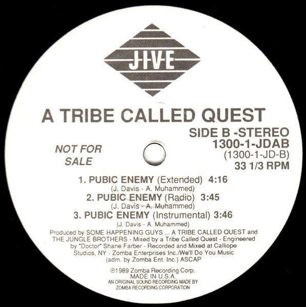 A Tribe Called Quest : I Left My Wallet In El Segundo (12", Promo)