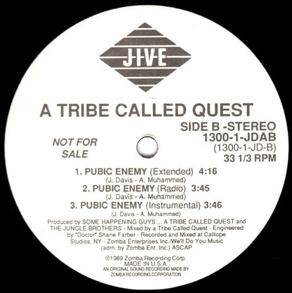 A Tribe Called Quest : I Left My Wallet In El Segundo (12", Promo)